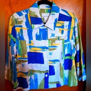 Draper's & Damon's Vintage Abstract Suit Jacket